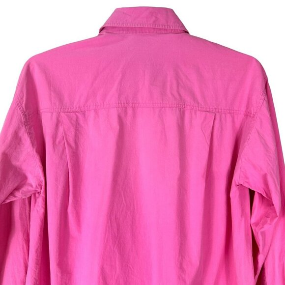 Zara Hot Pink Oversized Long Sleeves Button Down Shirt Size‎ XSmall - Picture 11 of 13